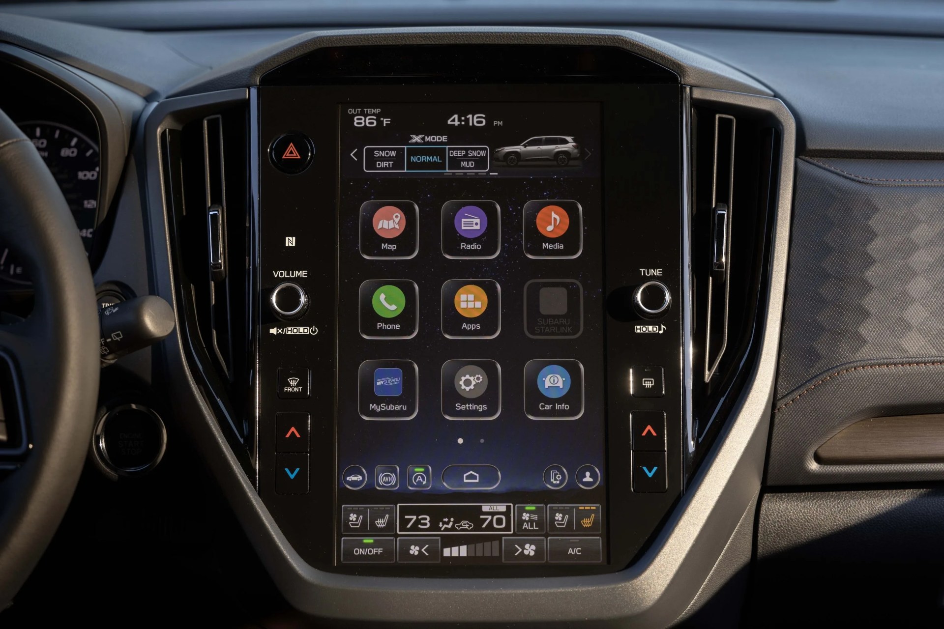 graphical user interface of subaru forester