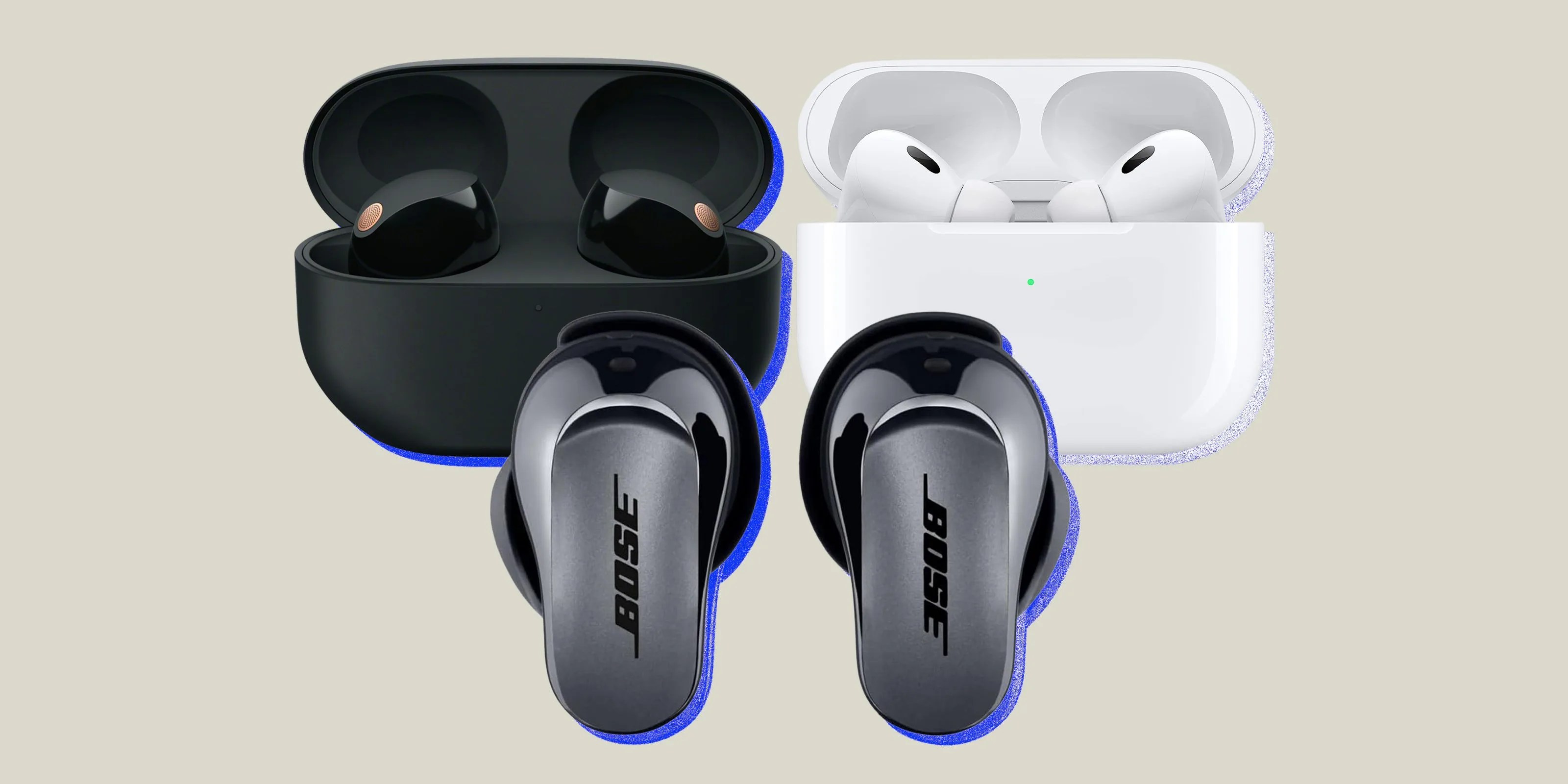 collage of three earbud sets