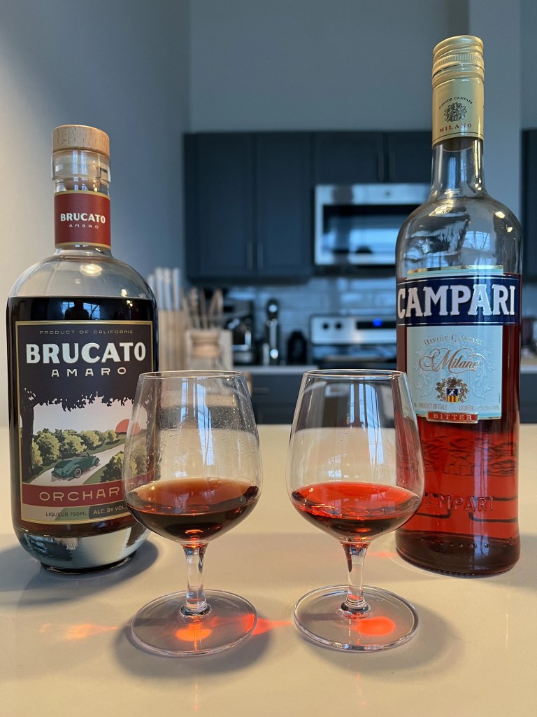 bottles of red aperitifs