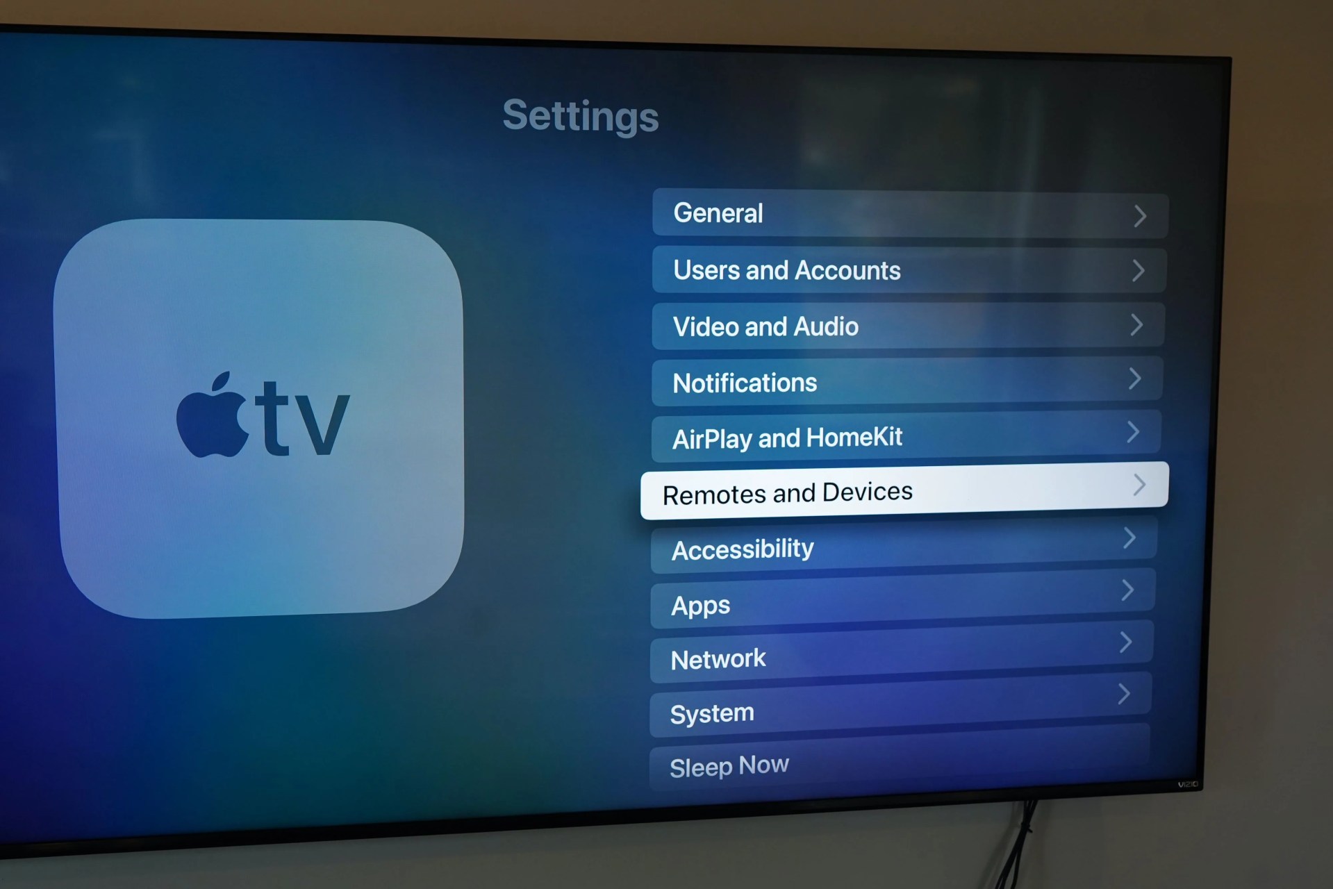 apple tv volume osd setting