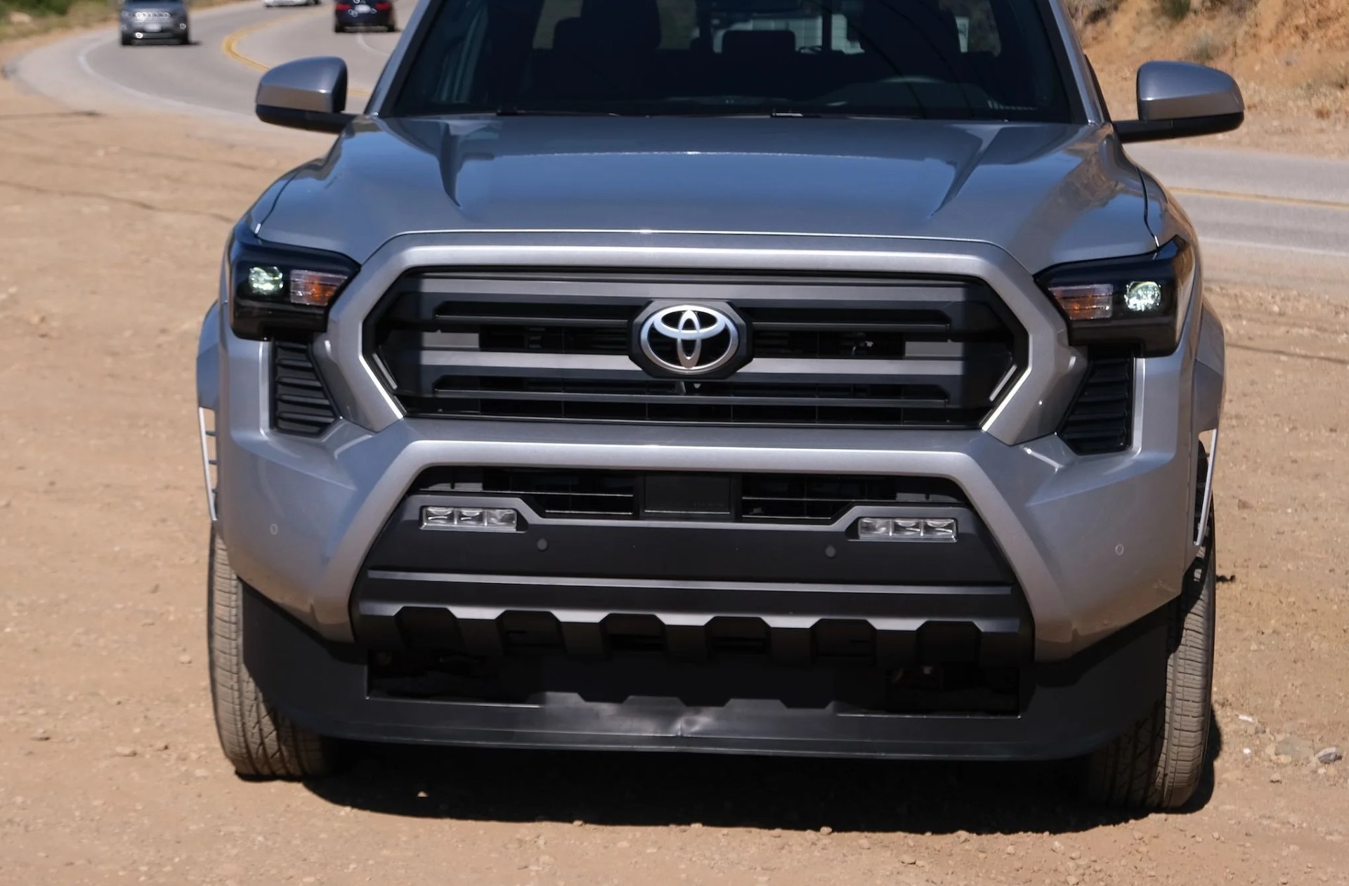 close up of toyota tacoma grille