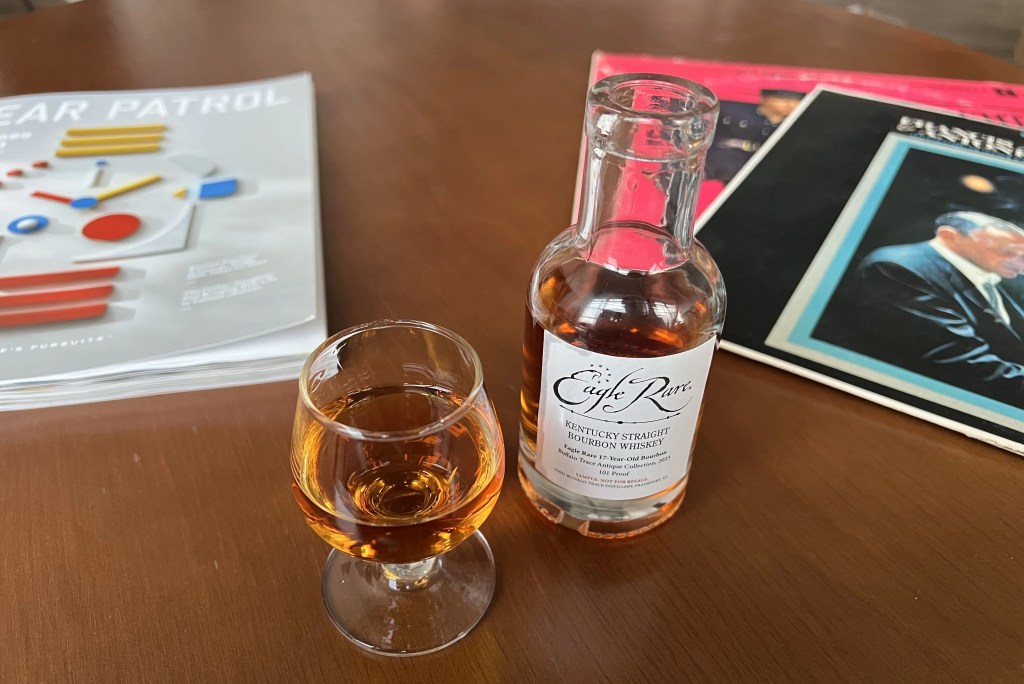 whiskey bottle and glass