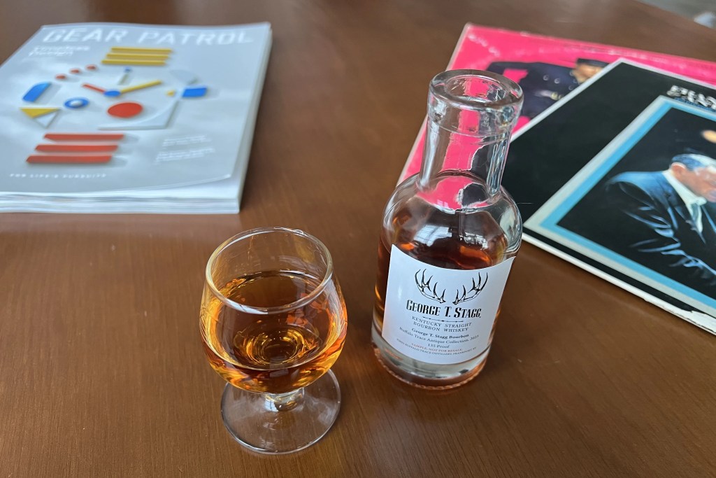 whiskey bottle and glass