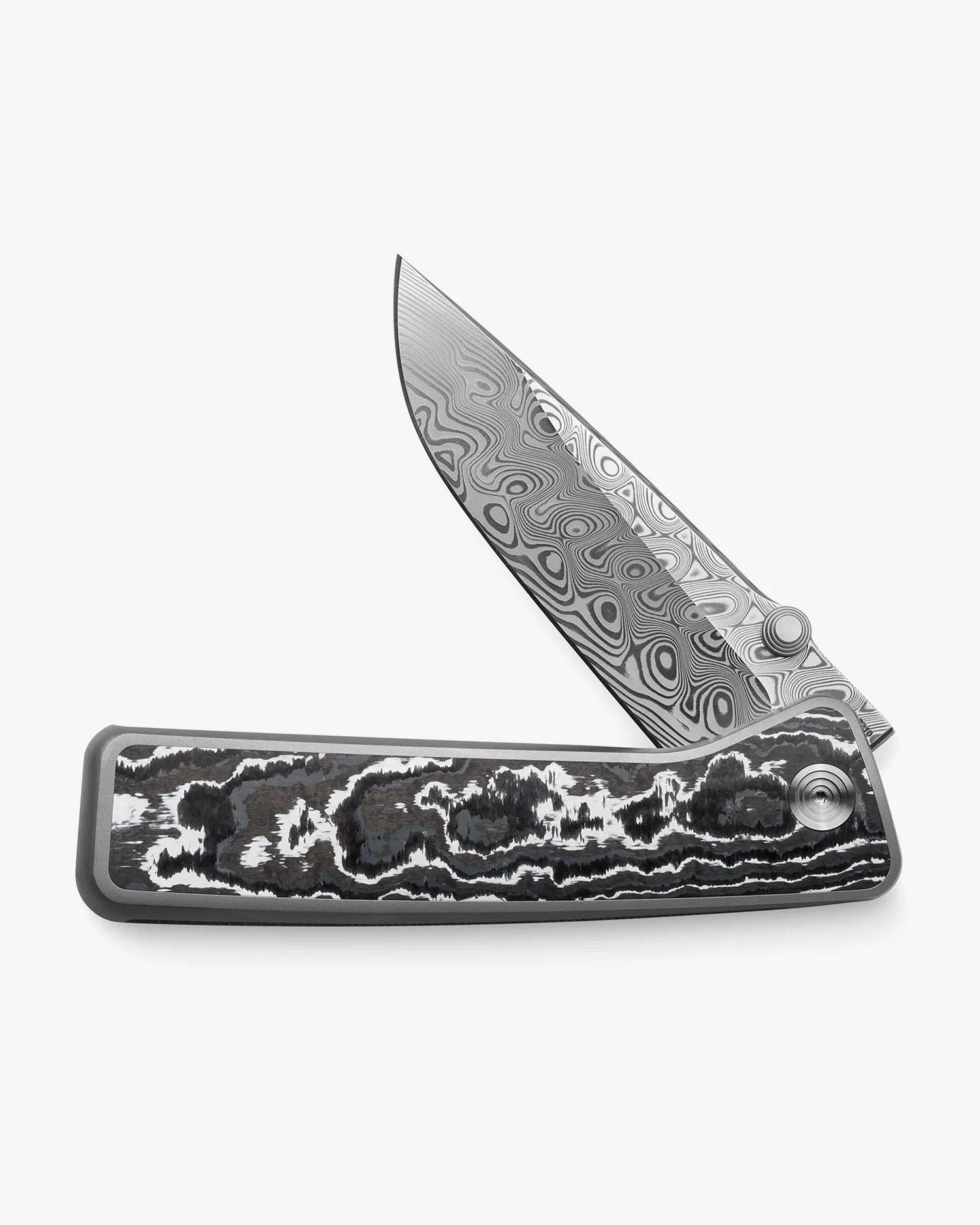 a silver and black knife