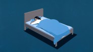 illustration of woman sleeping