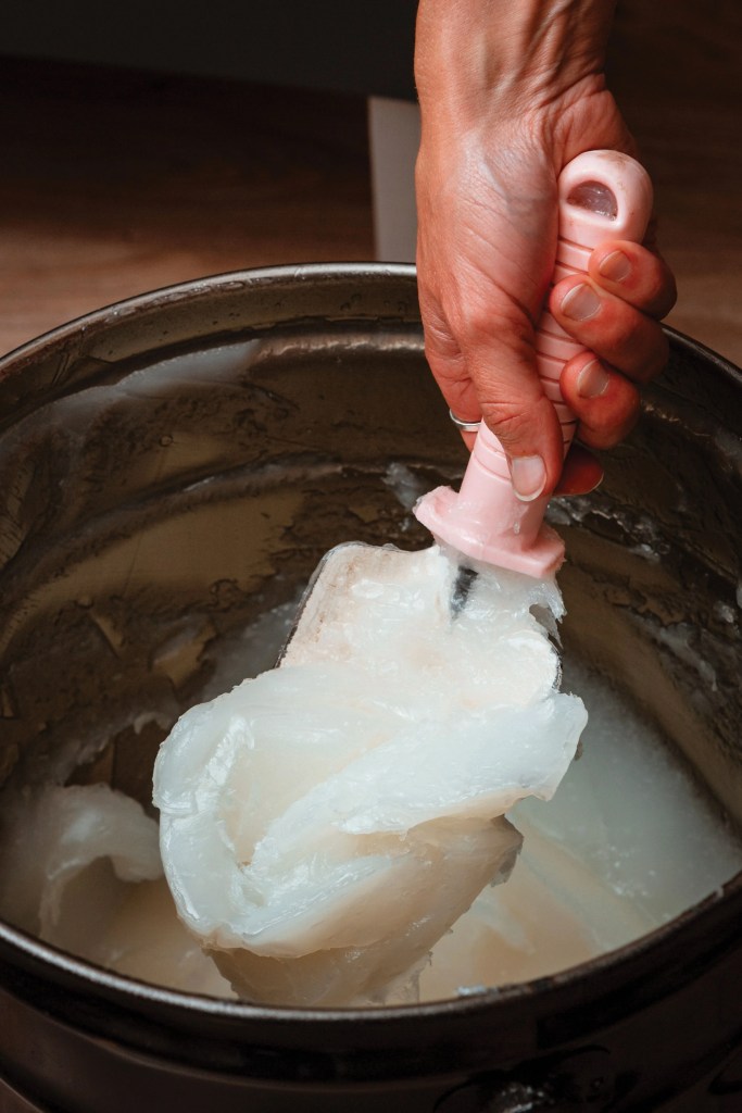 a bucket of wax