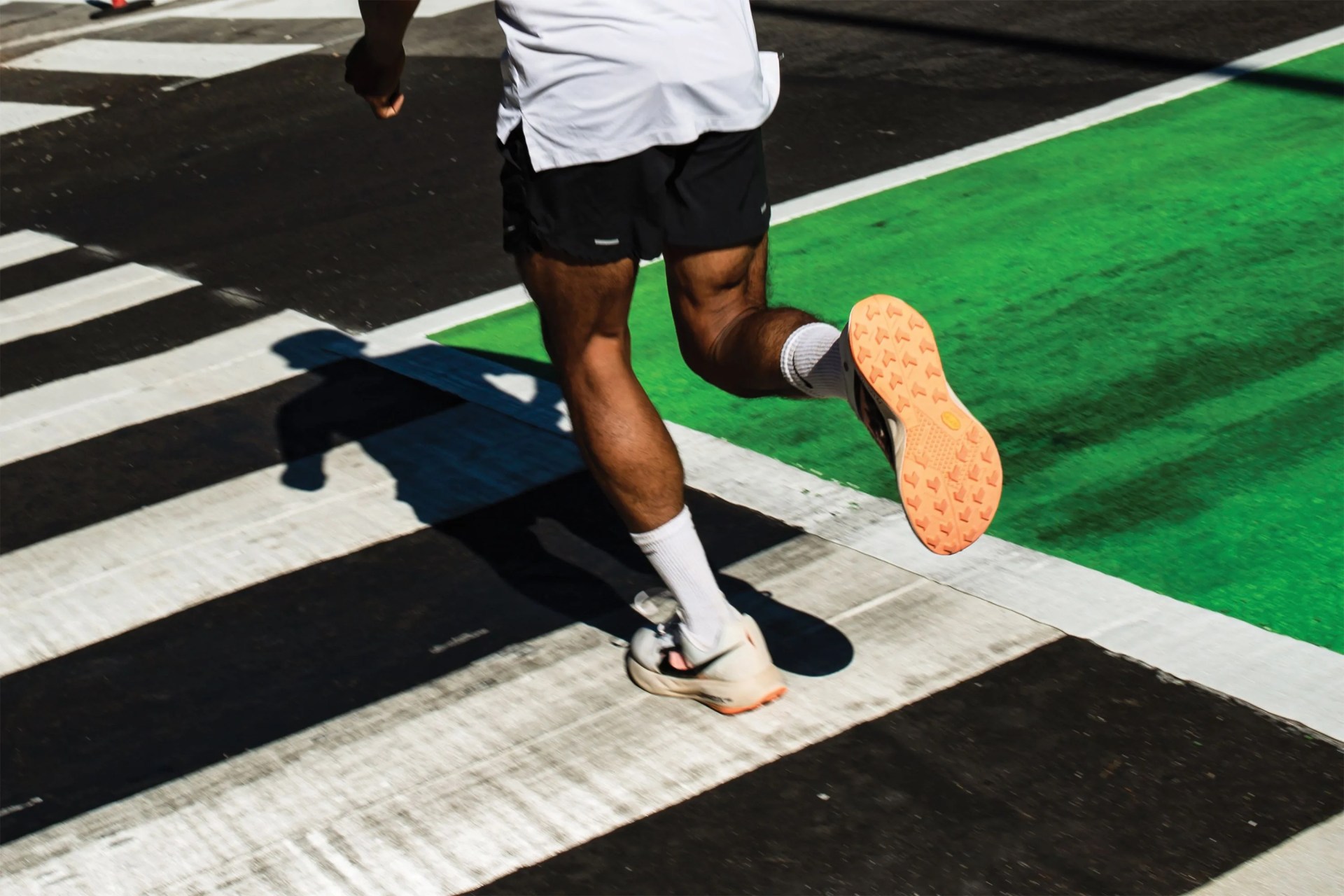 a man running on a track