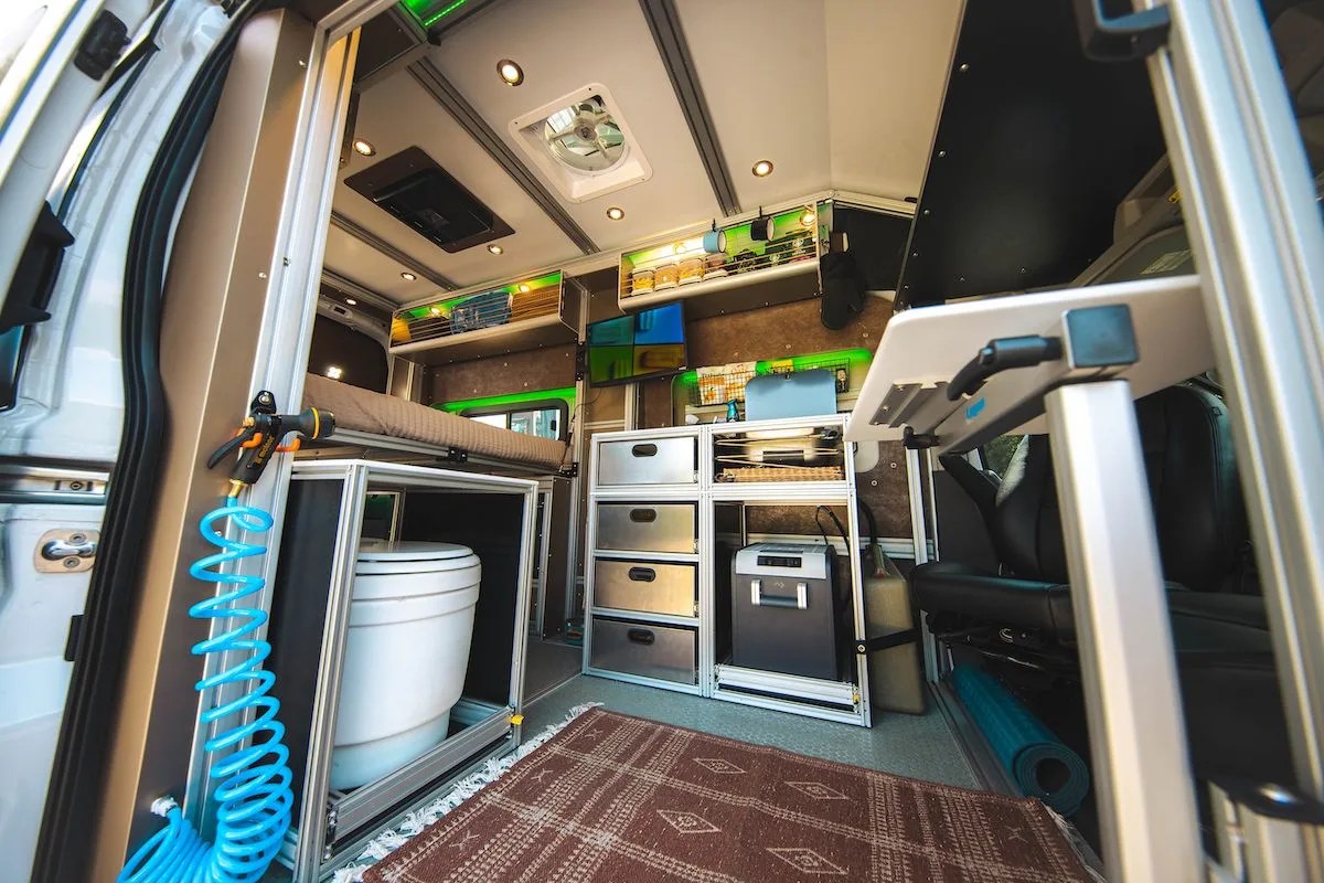 inside of a camper van