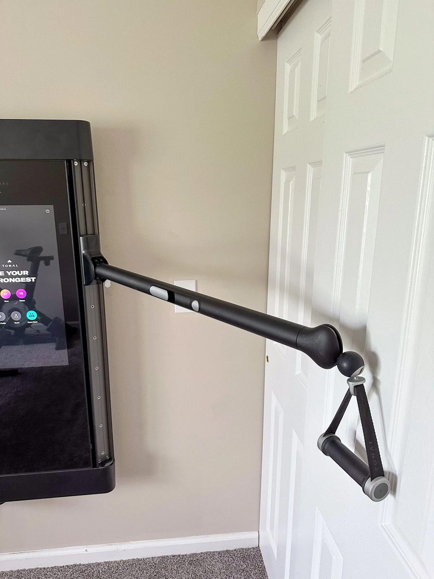 a fitness machine too close to a wall