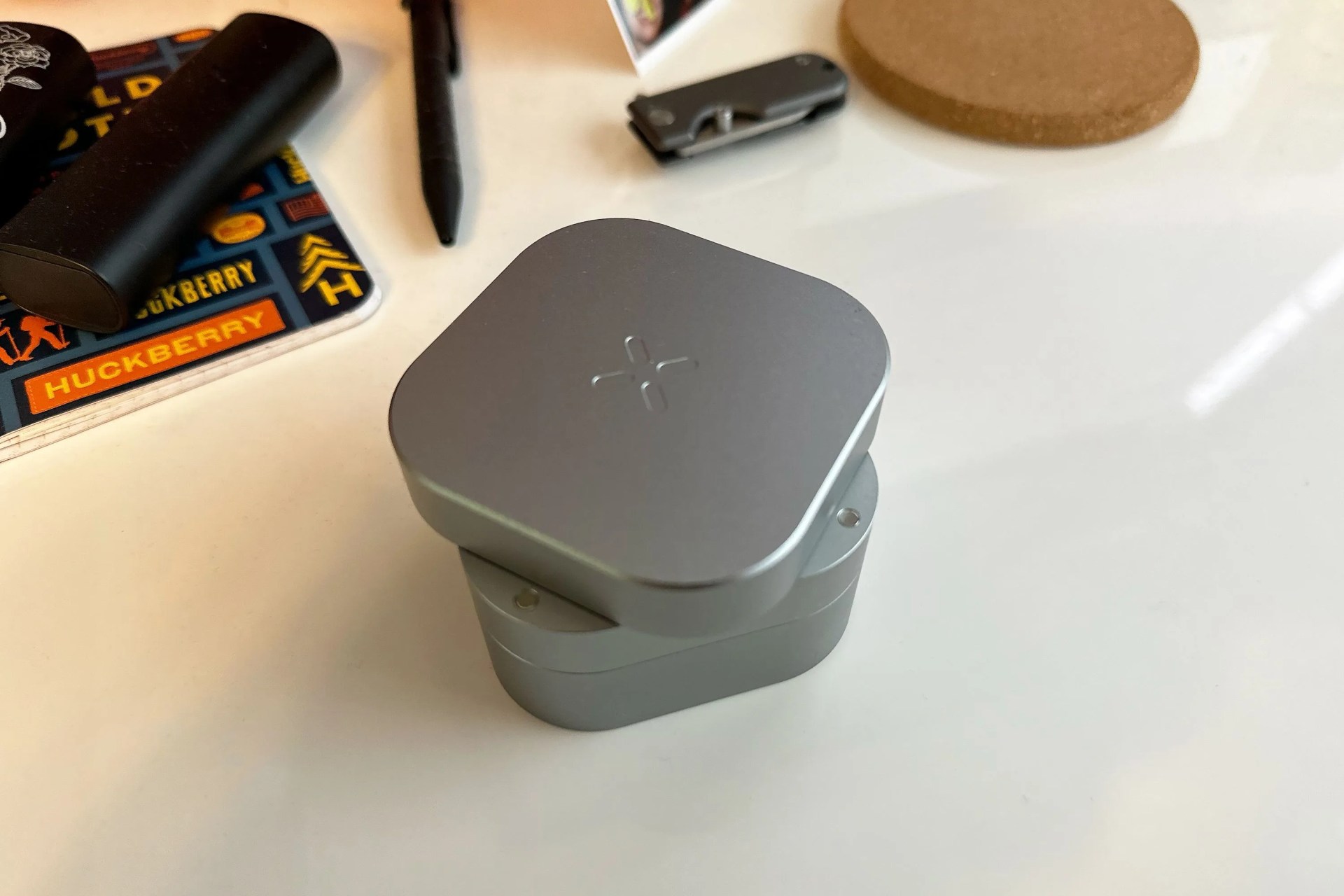 a weed grinder on a table