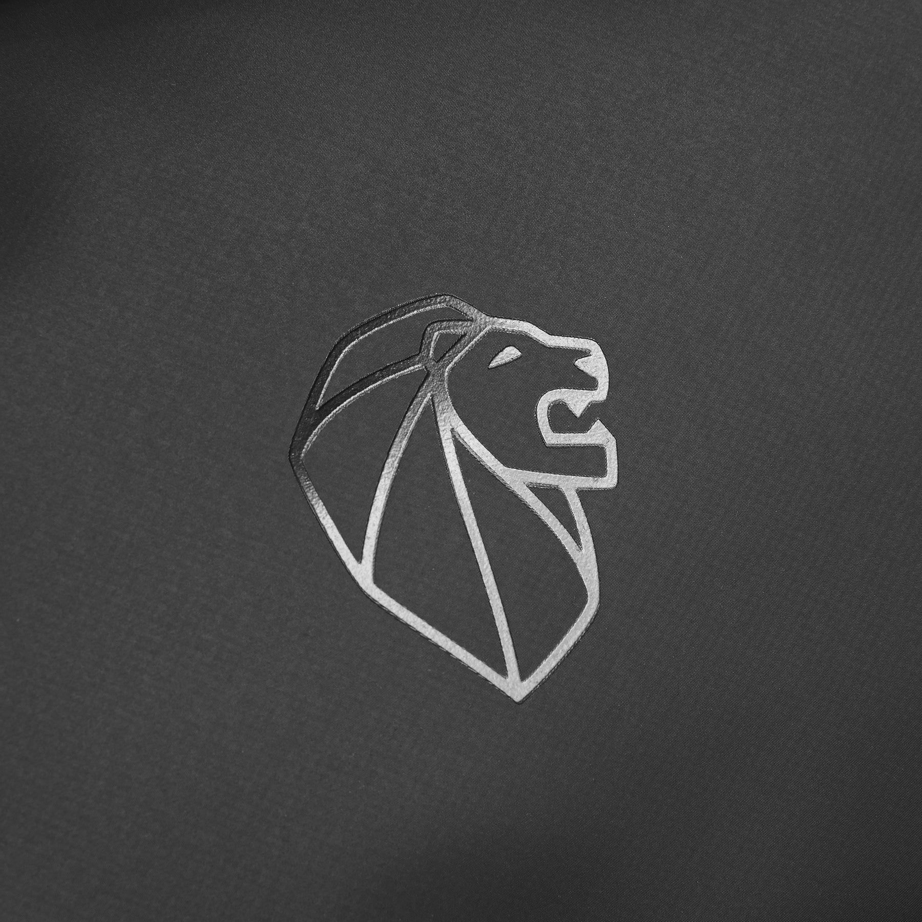 a black and white logo