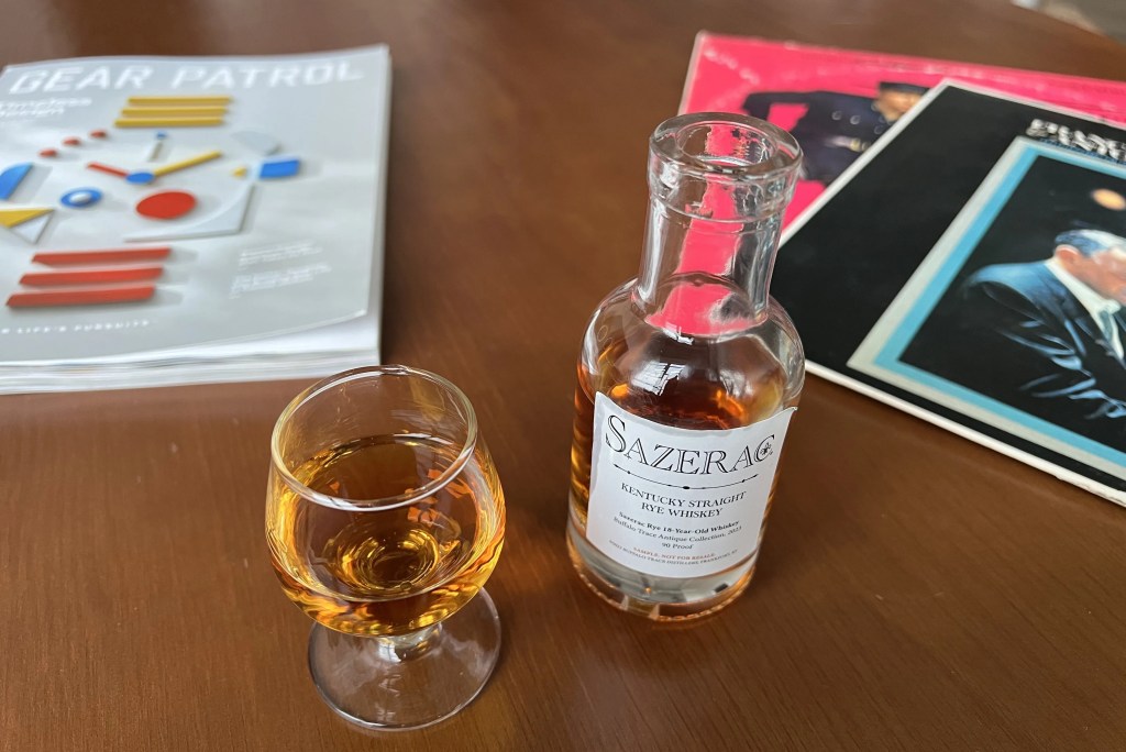 whiskey bottle and glass