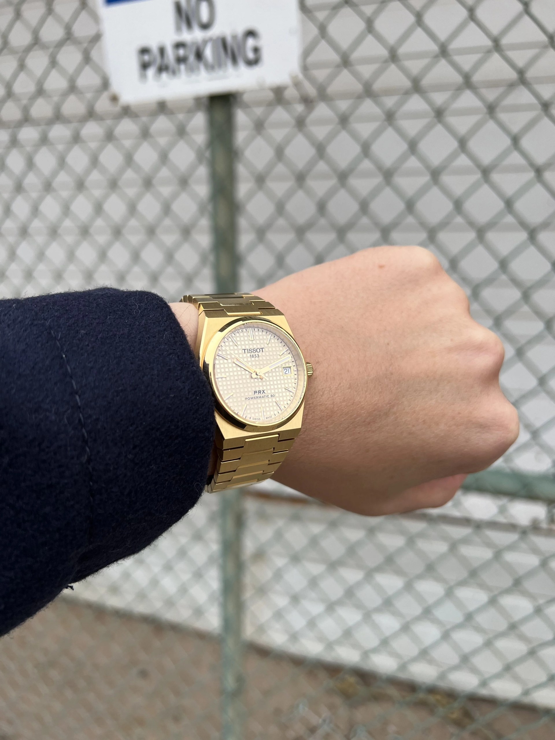 a person holding a watch