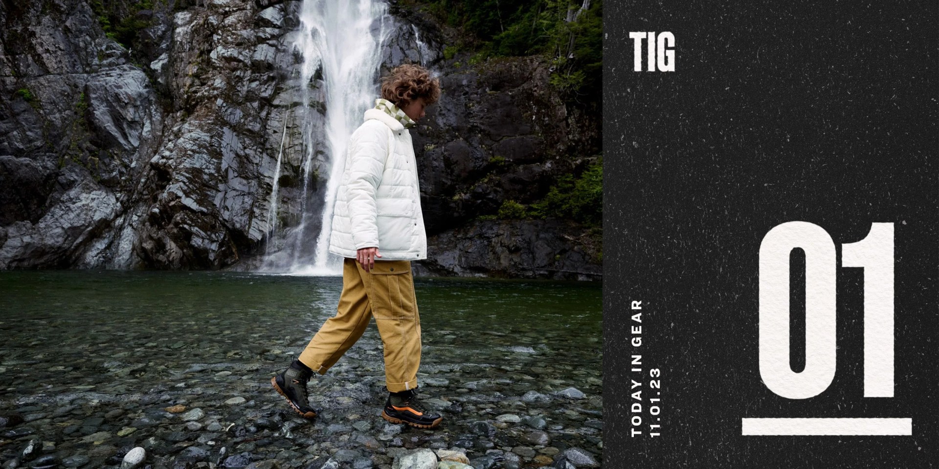 today in gear november 1 2023 a person standing in front of a waterfall vans ultrarange exo hi gore tex mte 3