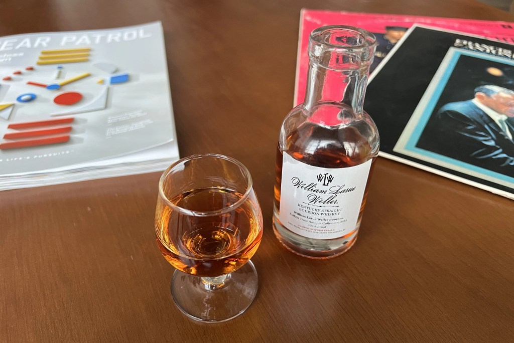 whiskey bottle and glass