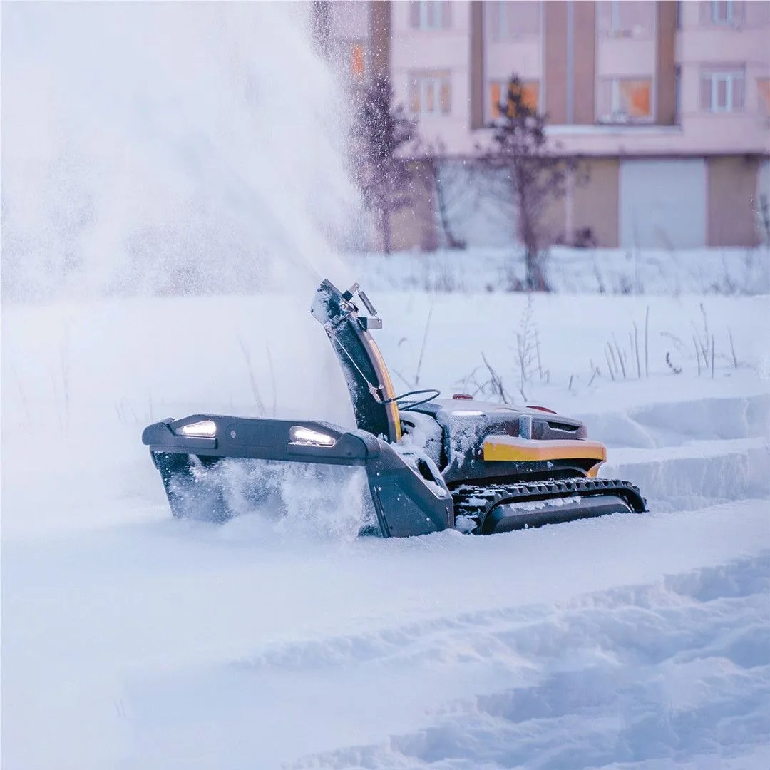 a robot snow blower