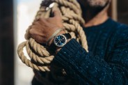 watch on seaman's wrist
