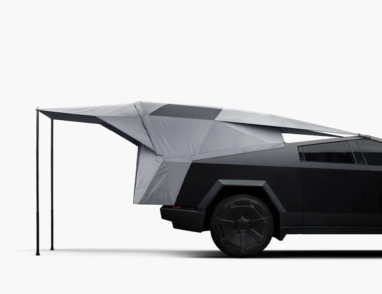 tesla cybertruck basecamp truck with tent