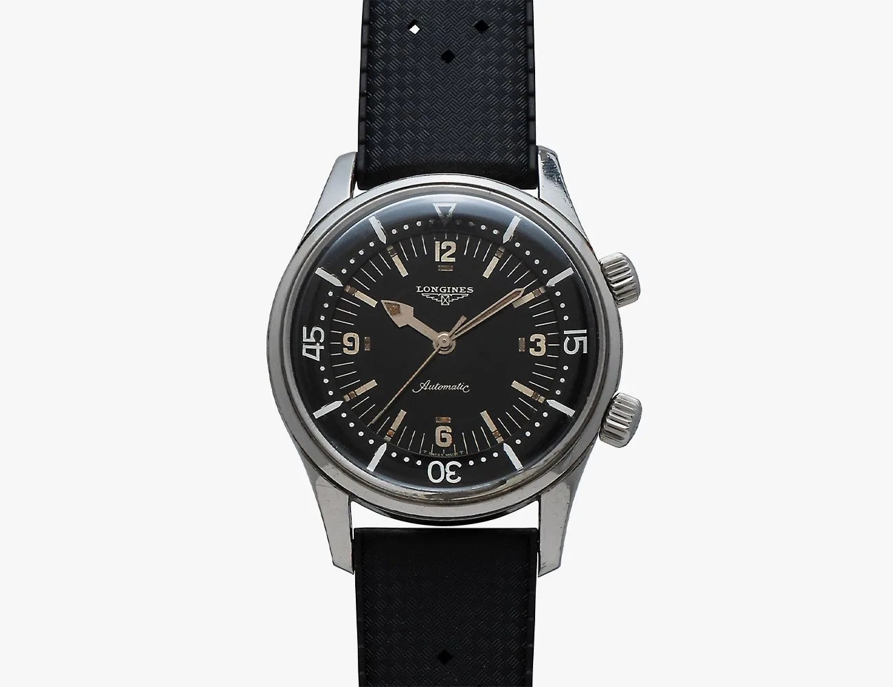 a black wrist watch