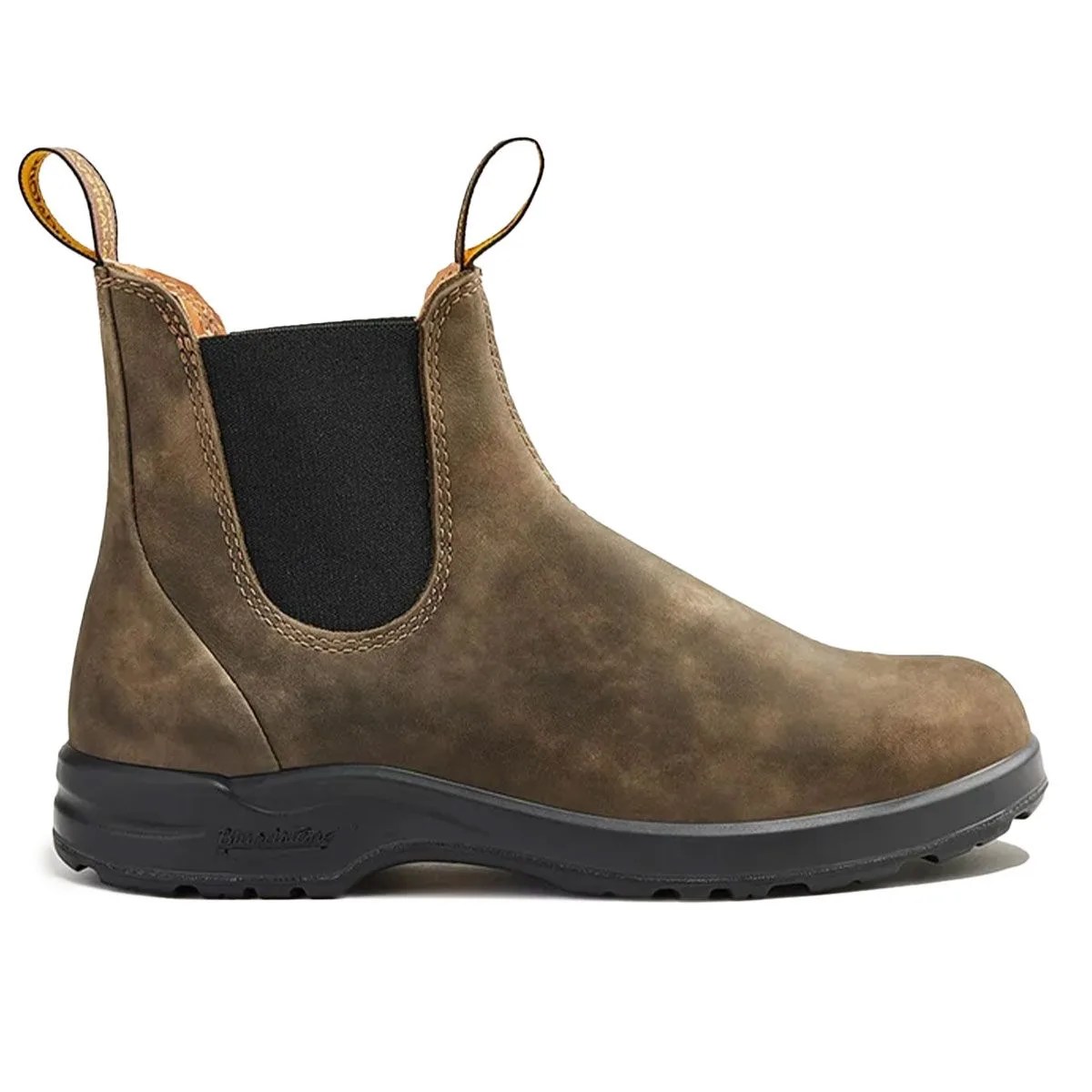a brown boot with a strap