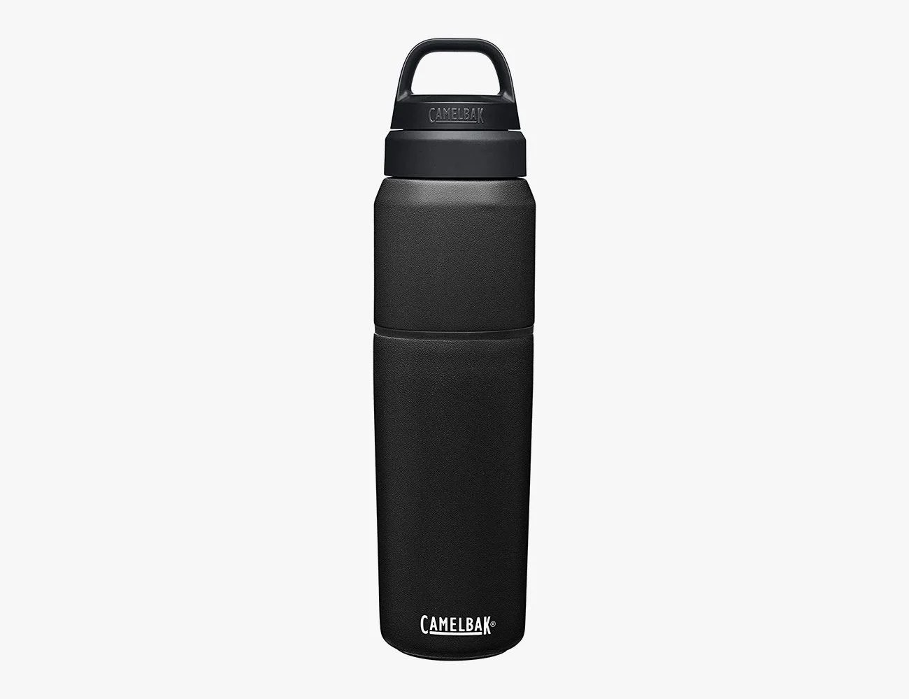Camelbak Products MultiBev Water Bottle & Travel Cup – Vacuum Insulated Stainless Steel – Black – 22oz bottle & 16oz cup