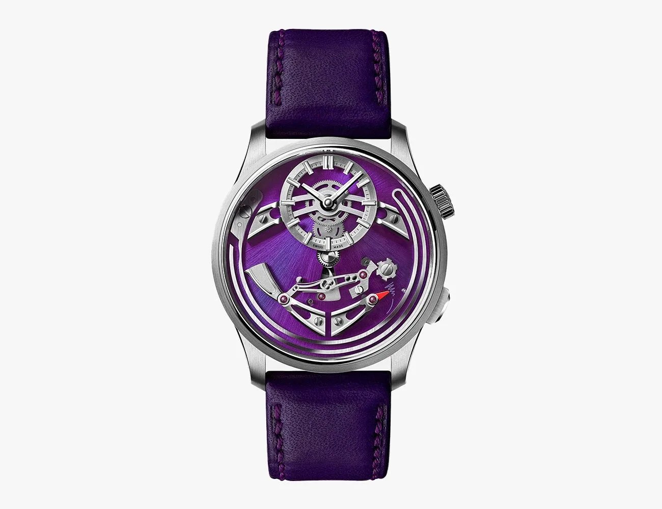 a purple watch with a purple band