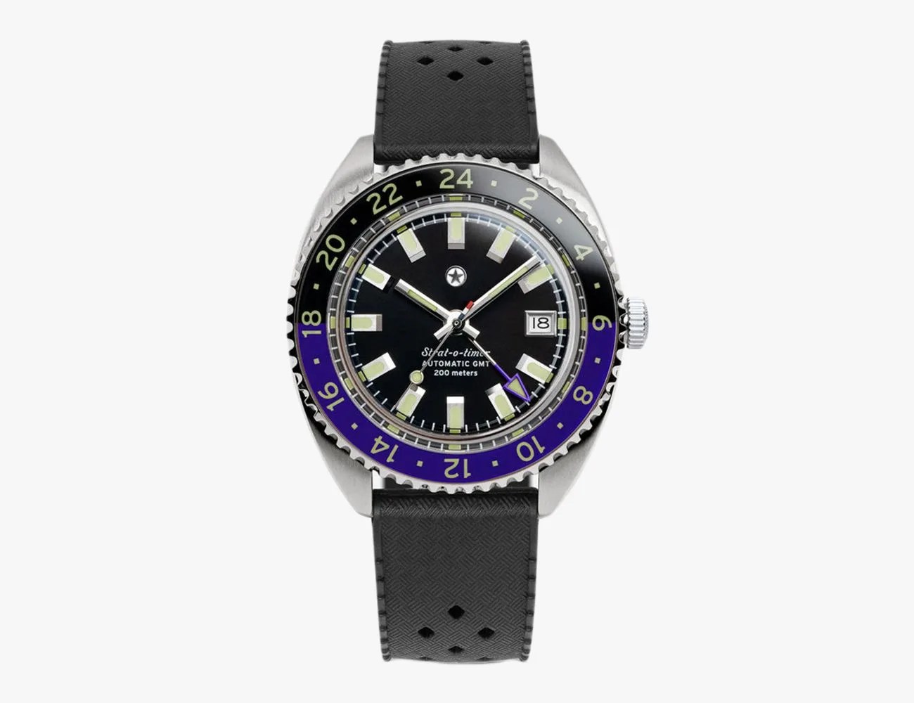 a black and silver watch