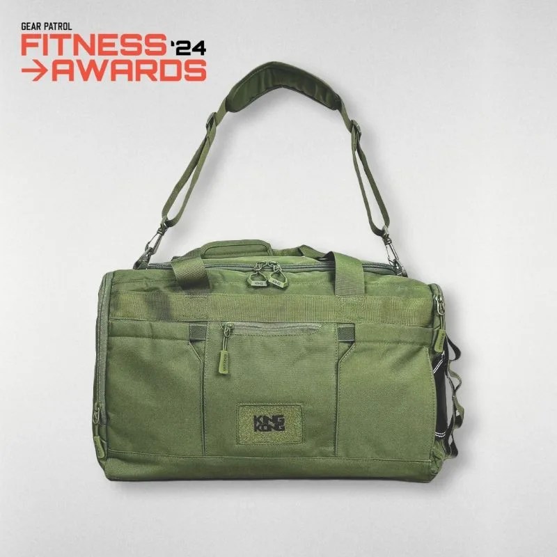 a green handbag with a strap