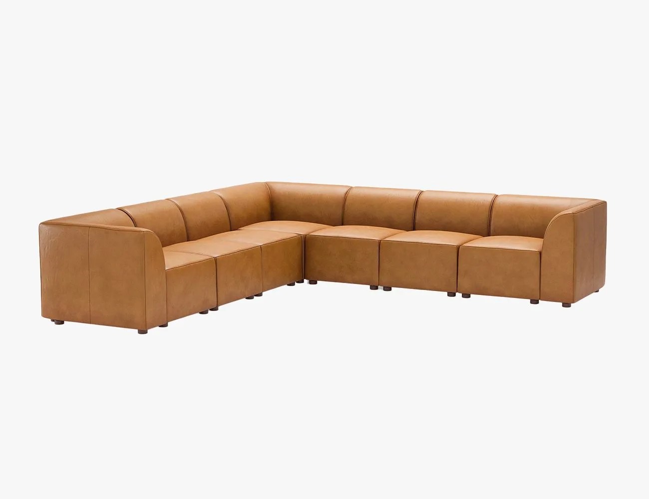 a brown leather couch