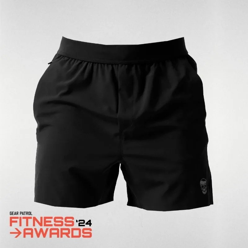black shorts