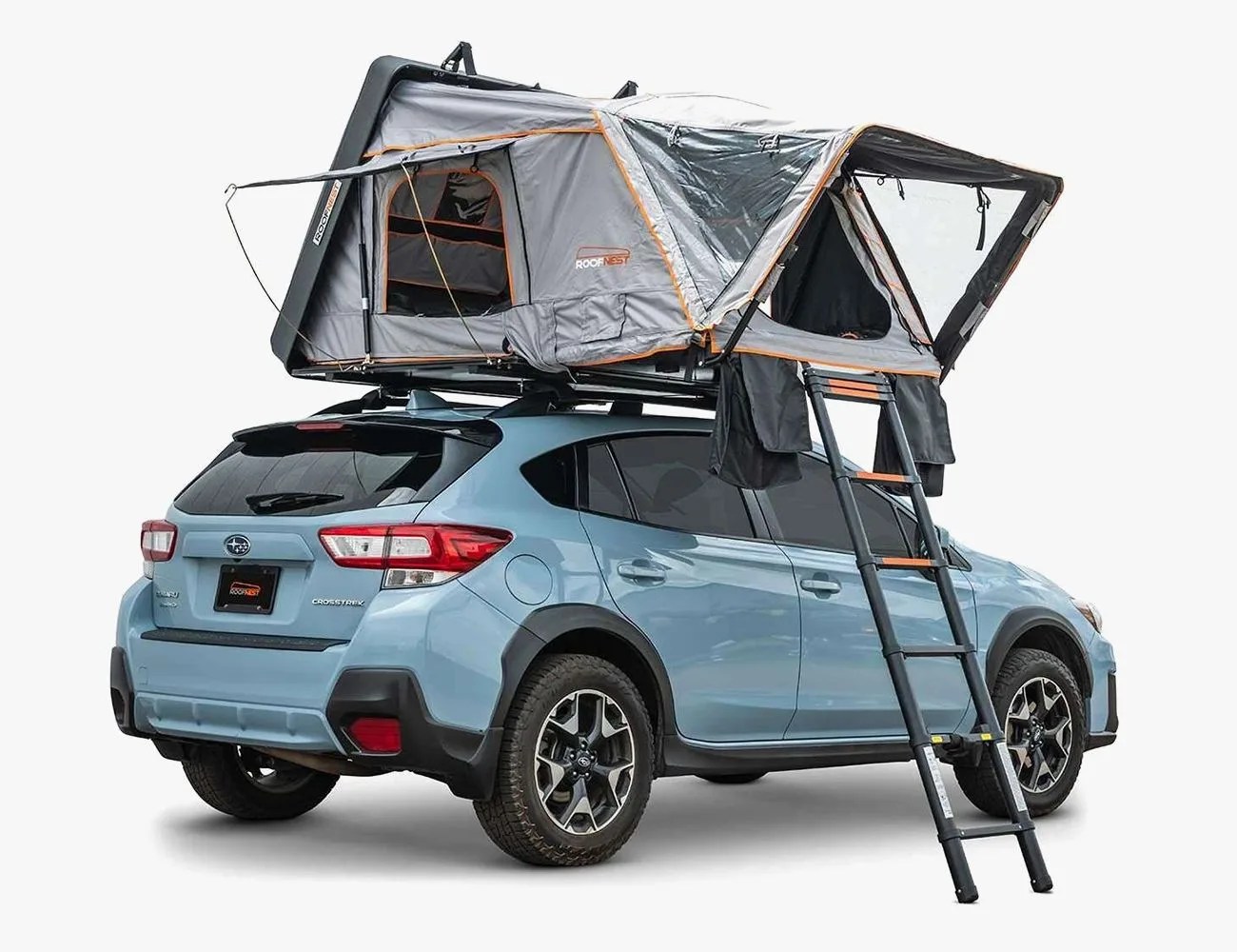 a car with a canopy tent
