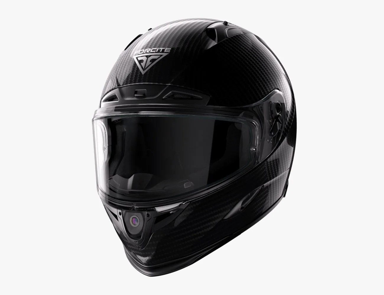 a black helmet with a white background