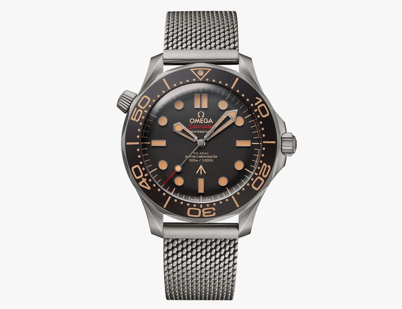 a black watch with gold accents