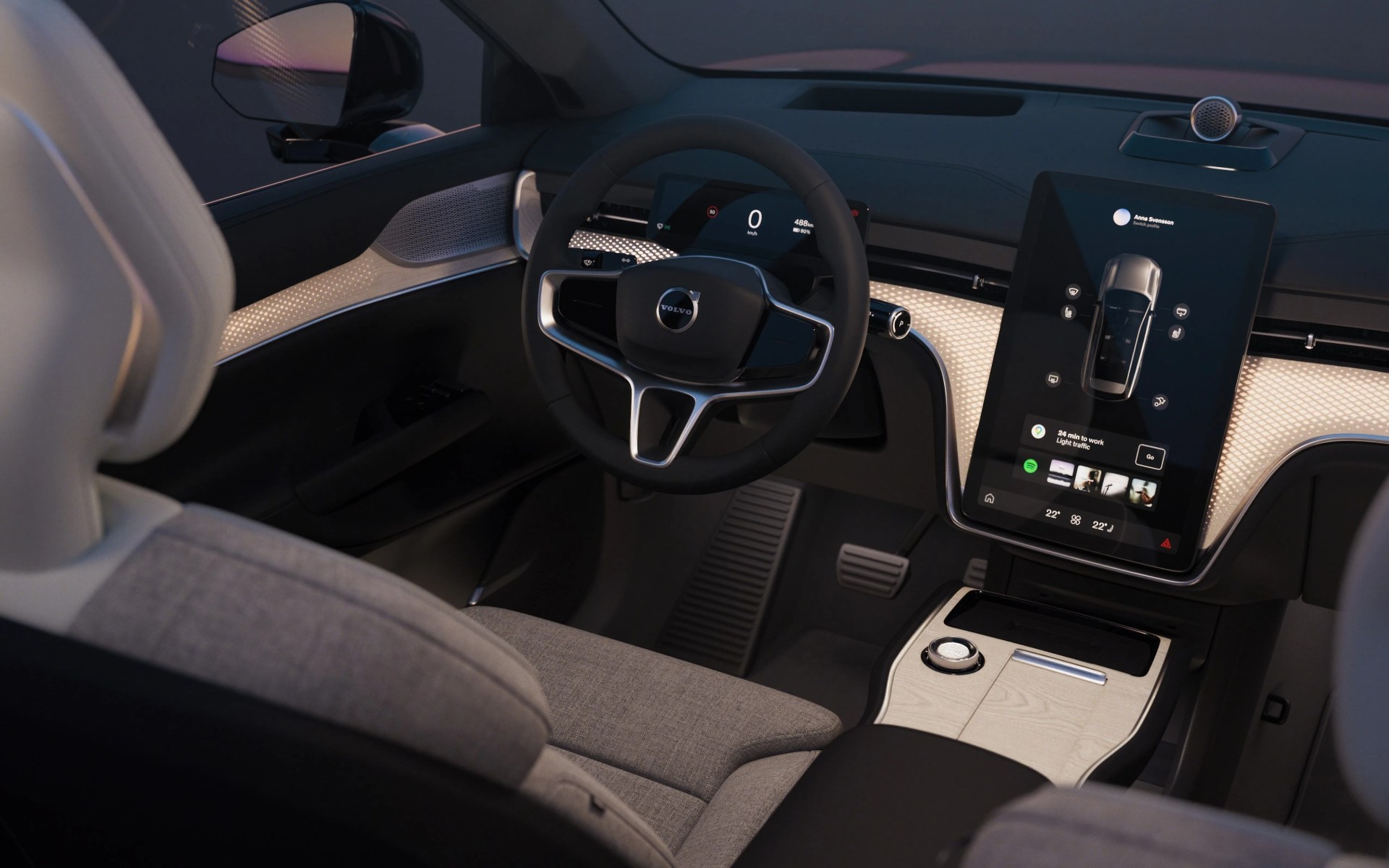 the interior of a car