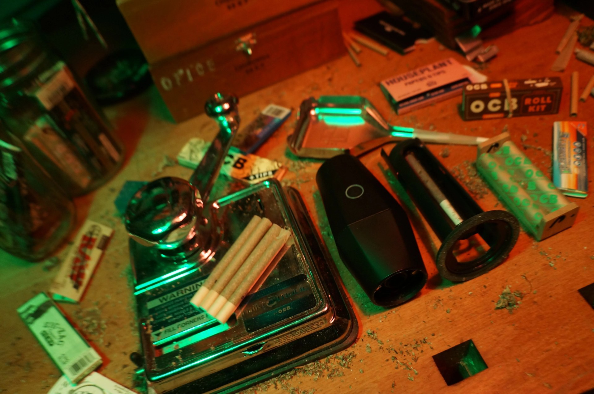 joint rolling machines displayed on a table