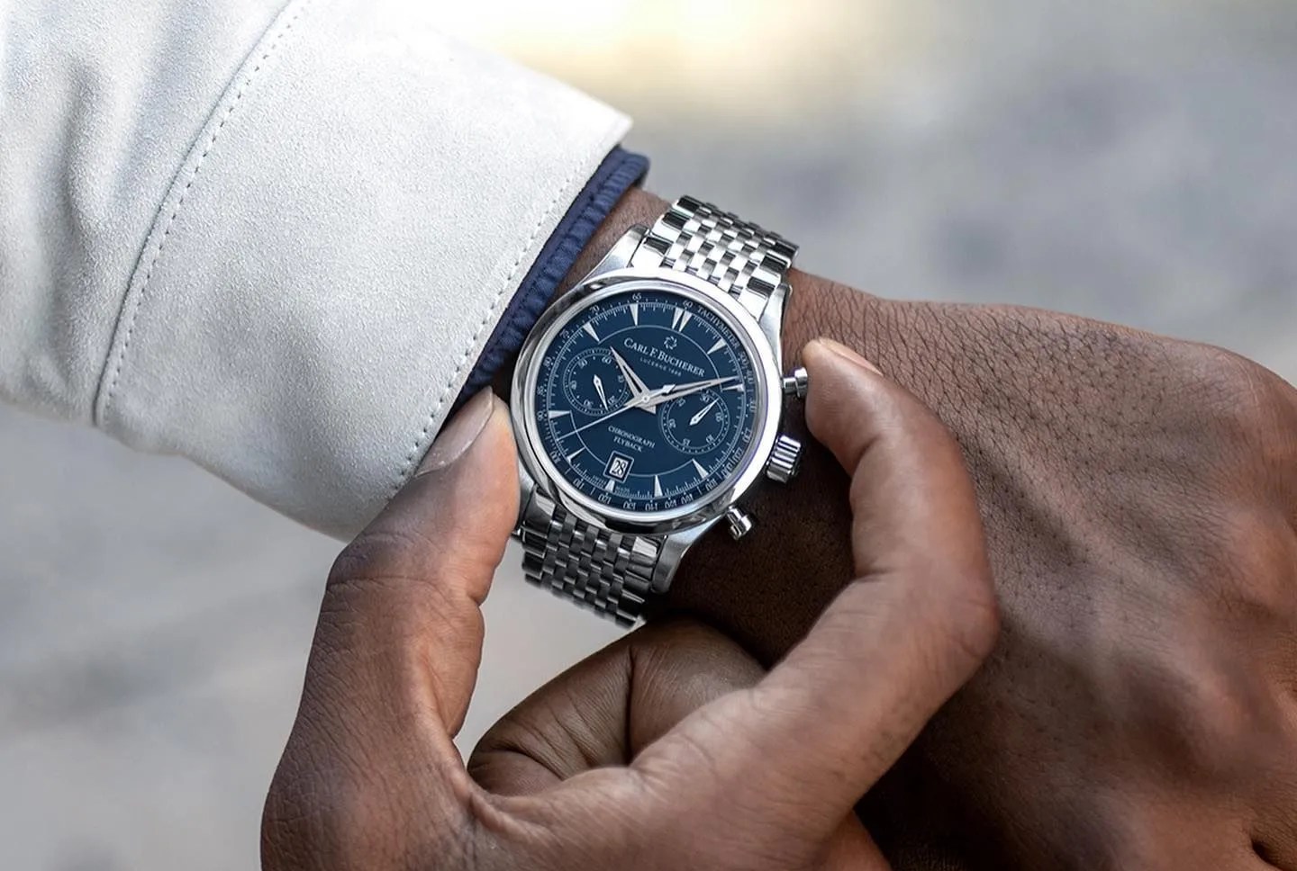 a man wearing a watch