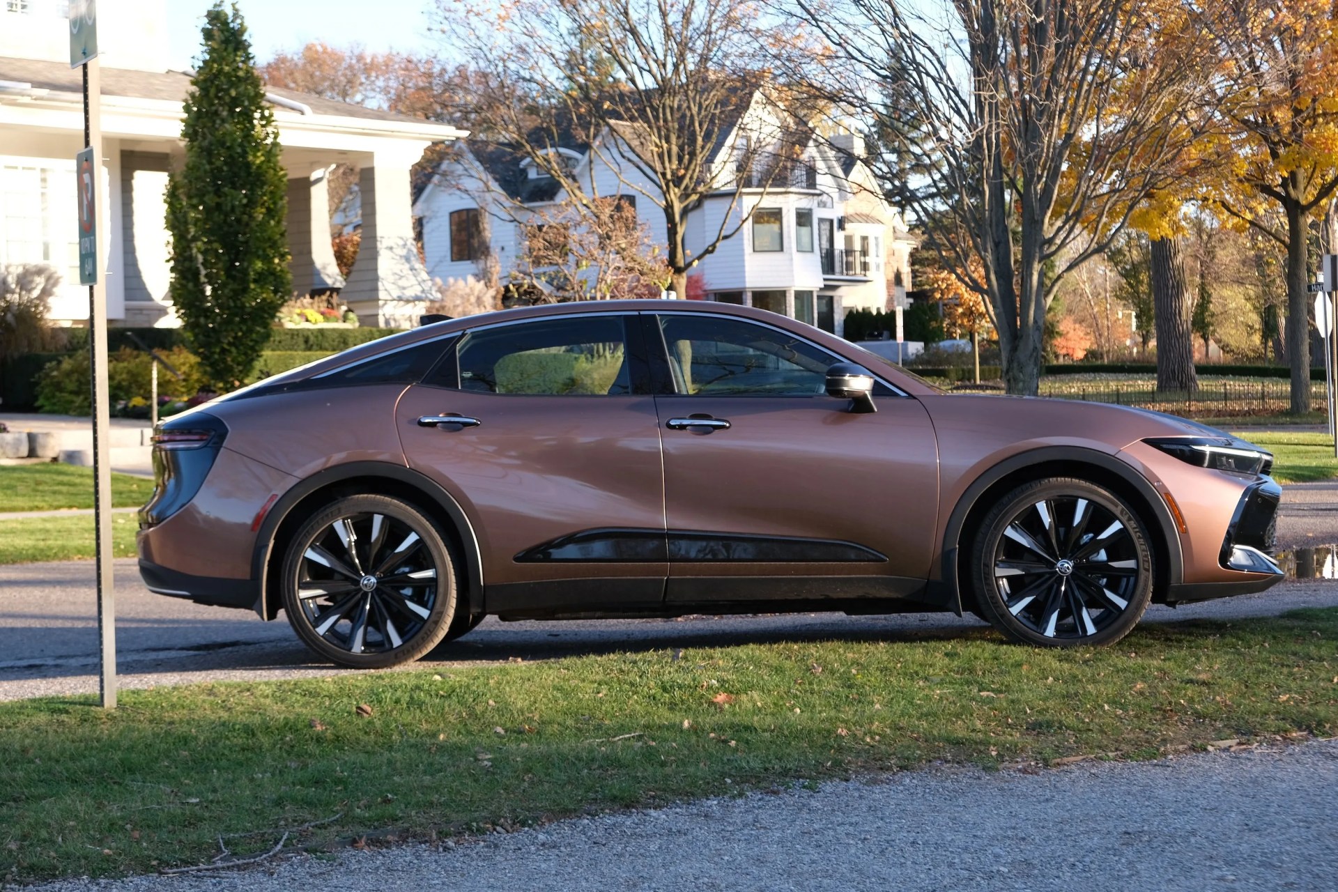 a car parked on the side of the road