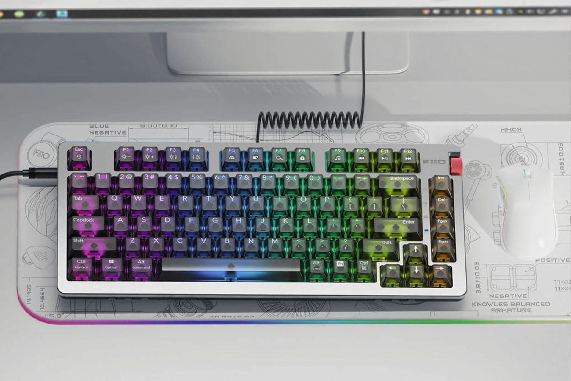 a rainbow keyboard