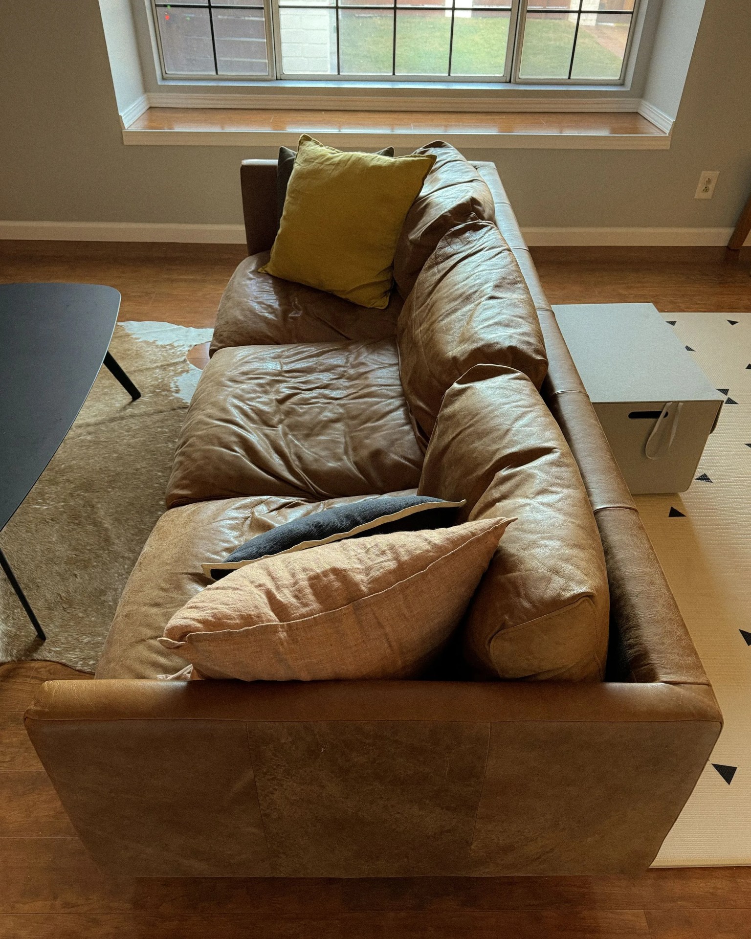 leather sofa