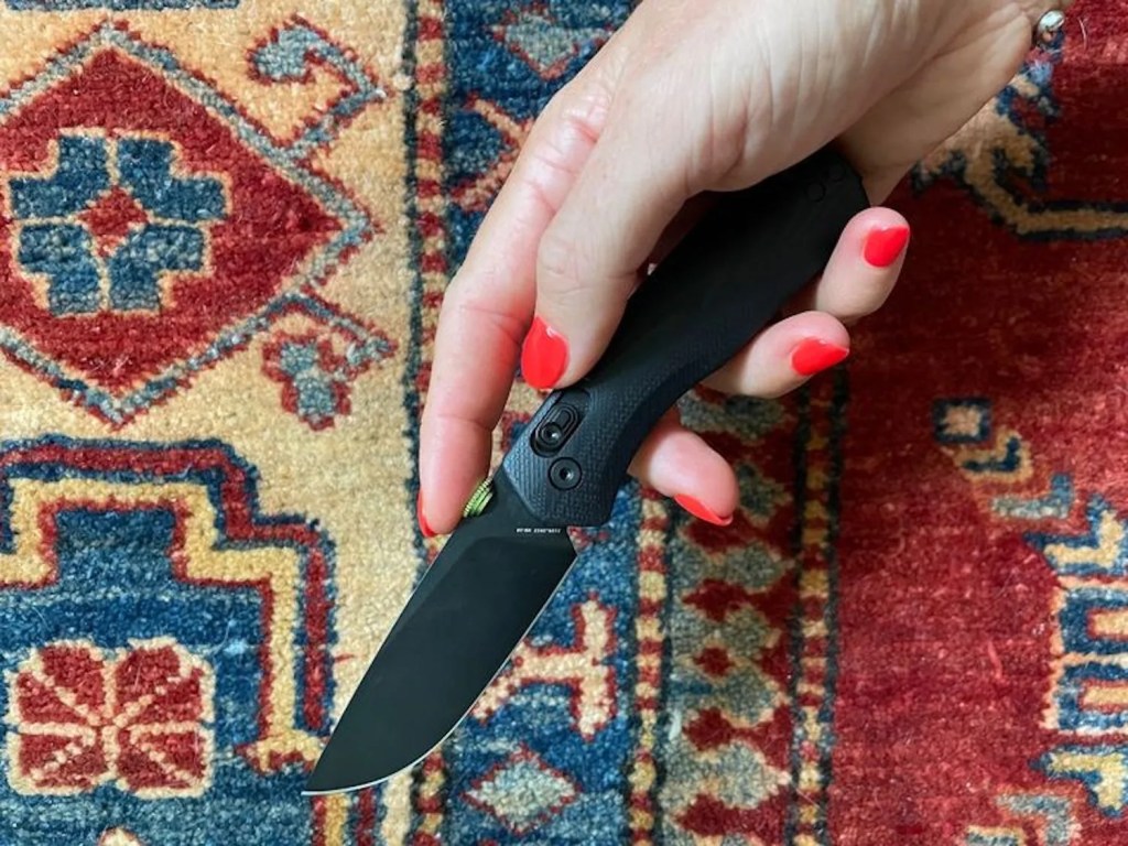 a person holding a knife