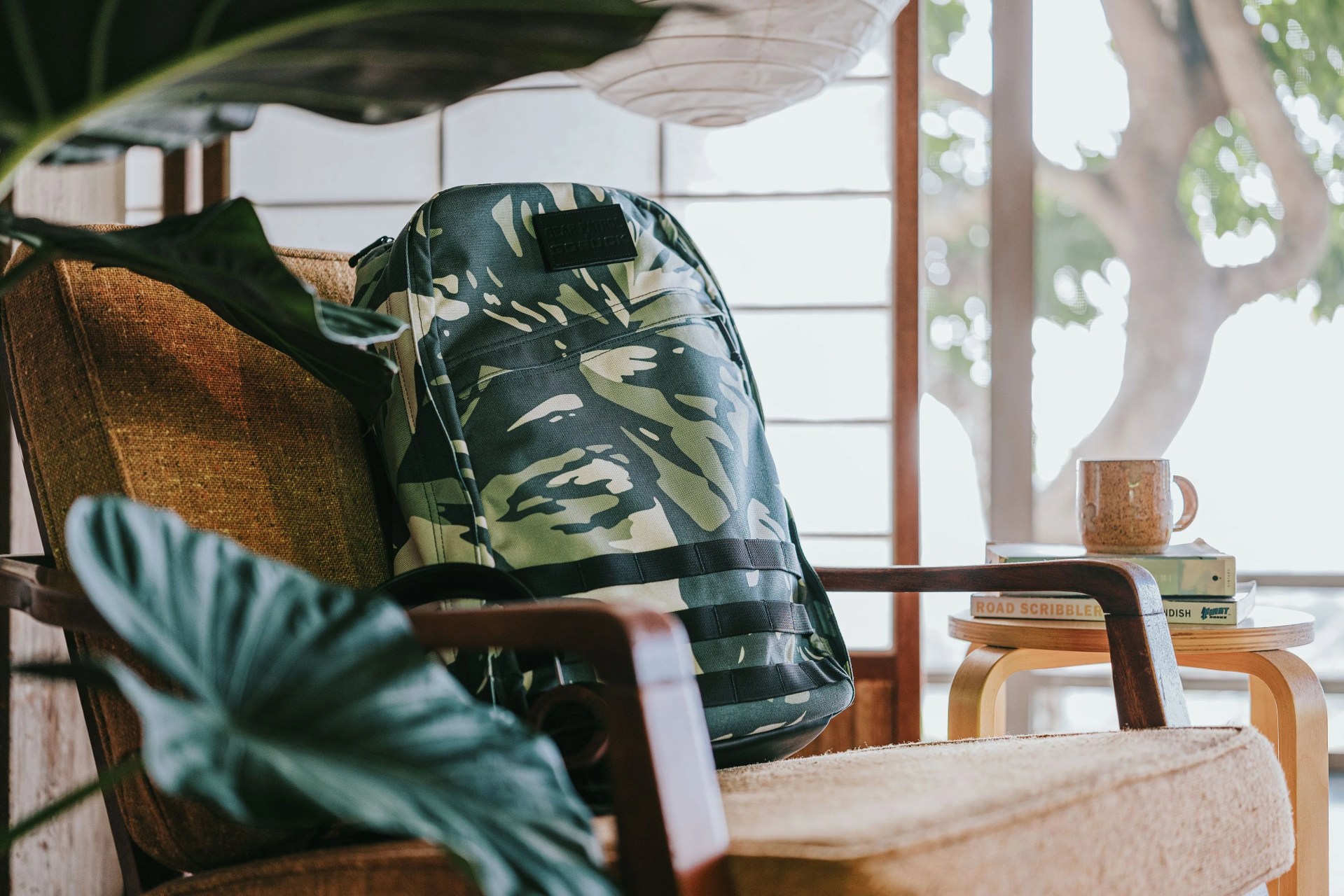 goruck bag on chair