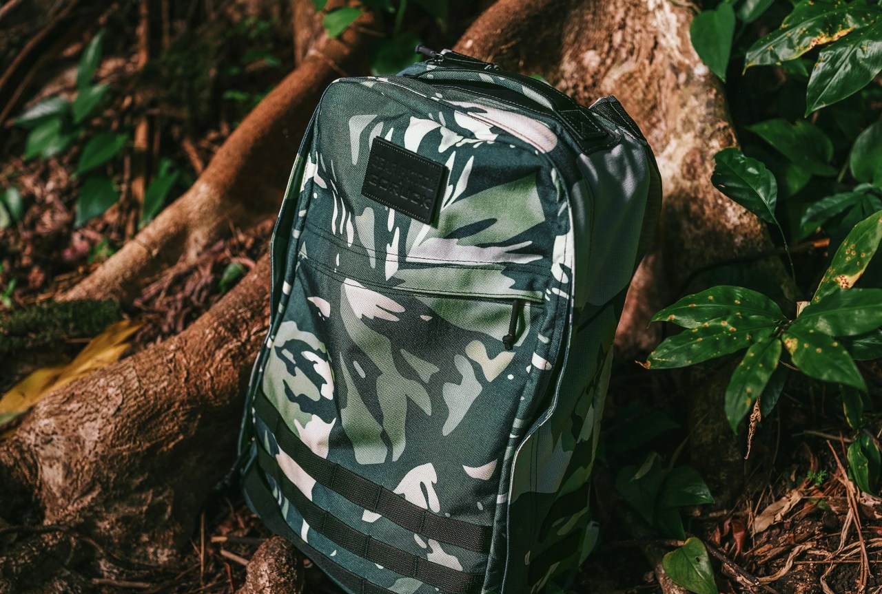 go ruck pack on forest ground