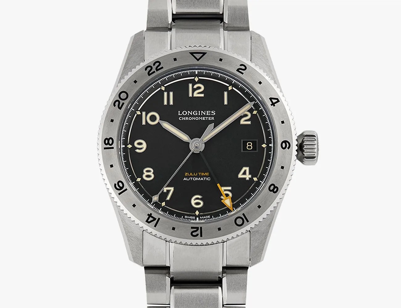 a black and silver wrist watch
