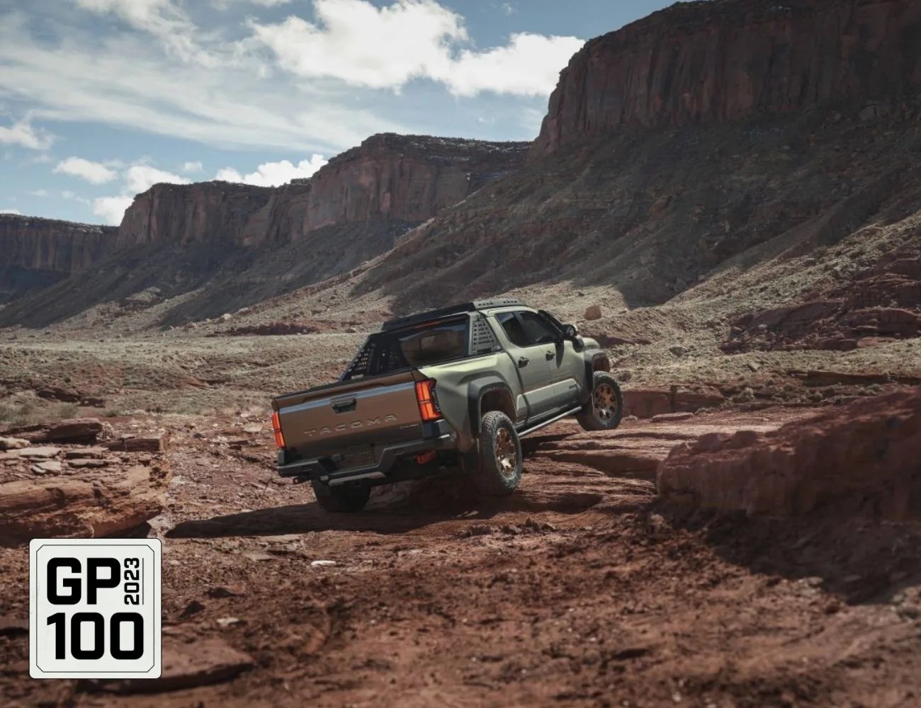 a car parked on a dirt road