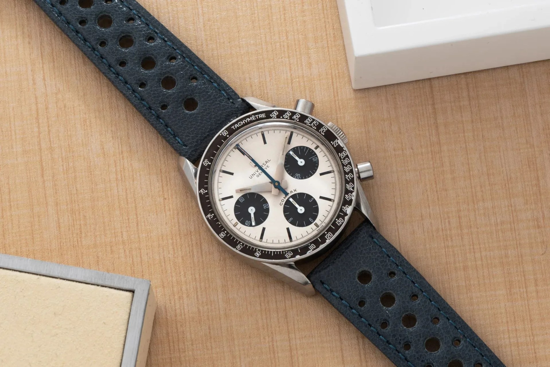 a watch on a table