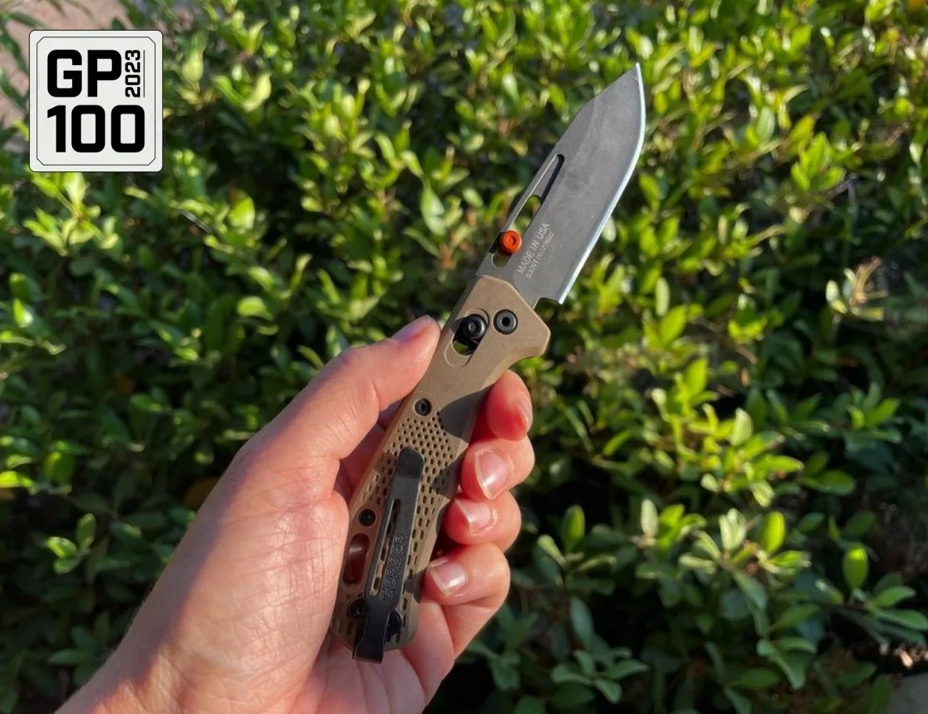 a person holding a knife