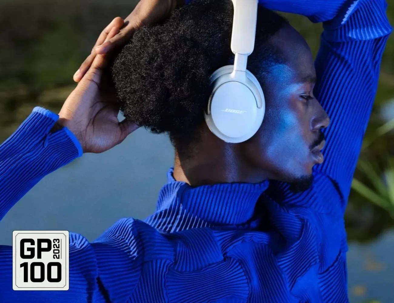 a person wearing headphones