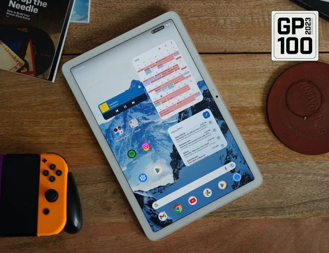 a tablet with a screen and buttons