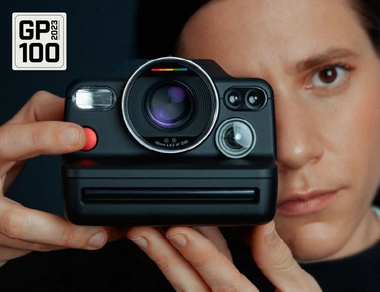 a person holding a camera