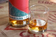 whiskey bottle and glass